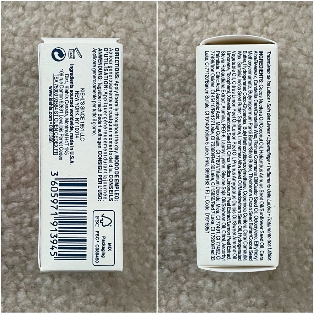 Kiehl's Butterstick Lip Treatment Simply Rose: Limited Edition Holiday Packaging